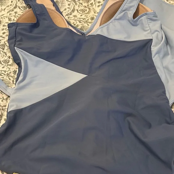 Summersalt Women's Two-Tone Blue One Piece Swimsuit - Picture 10 of 16